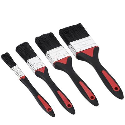 China Hot Selling Two Color Red And Black Handle Eco - Friendly Commercial Professional Brush Bristle Paint Brushes for sale