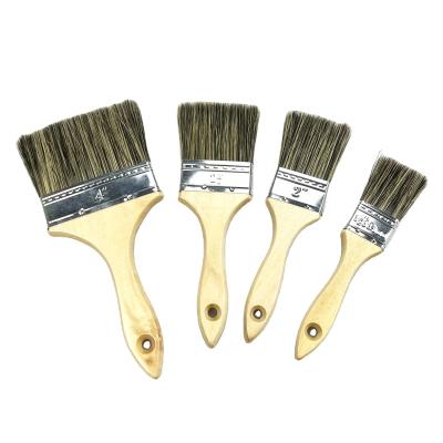 China Cheap Paint Factory Wood Handle White Bristle Paint Brush For Furniture, Cleaning, Wall. for sale