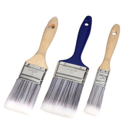 China Factory Outlet Eco - Friendly Wooden Handle Shedding Non Shedding White Polyamide Bristle Paintbrush for sale