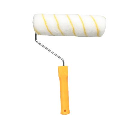 China Decoration China Manufacturer Good Quality Yellow Striped Roller Brush With Blue Handle Hot Melt Brush for sale