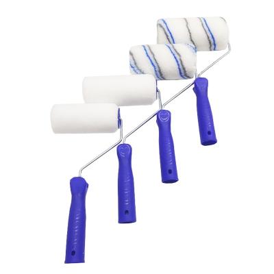 China Good Quality Cool Plastic Blue Striped Roller Brush With Blue Handle Hot Melt Brush Manufacturer for sale