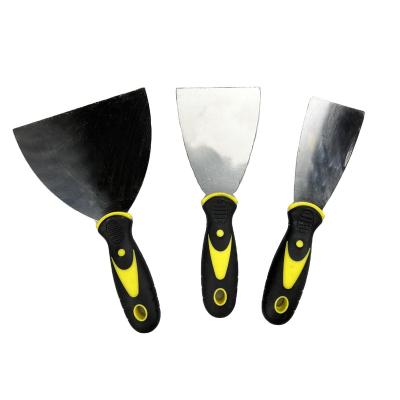 China Painter Tool High Quality Carbon Scraper Two Color Plastic With Hole Handle Putty Knife Stainless Steel for sale