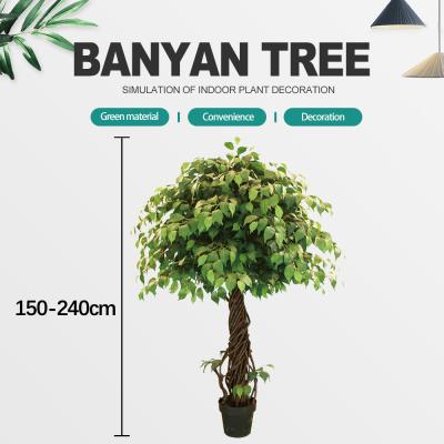 China Artificial Plants Hot Selling Small Banyan Tree For Home Decoration en venta