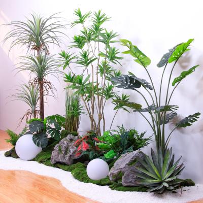 Cina Nessun alberi artificiali preoccupantesi del paesaggio con il sempreverde di Lily Bamboo Monstera Small Plants in vendita