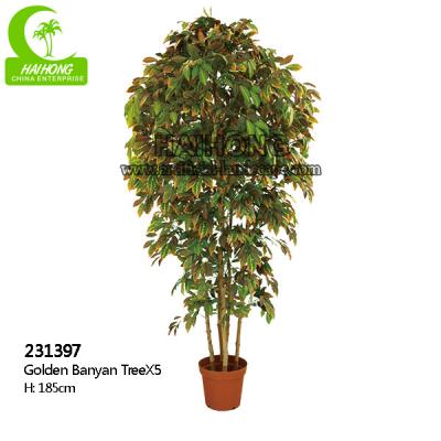 Chine Arbre artificiel de luxe de ficus de la taille 170cm pour la décoration de Chambre à vendre