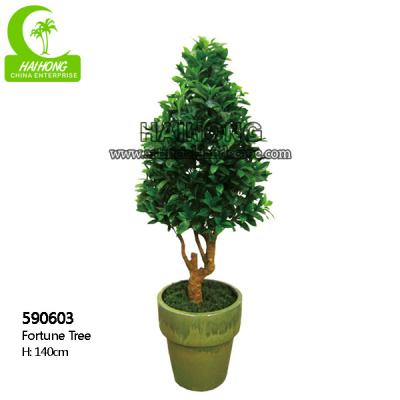 China Interior Decoration Fiber Glass Trunk Artificial Ficus Tree H140cm for sale