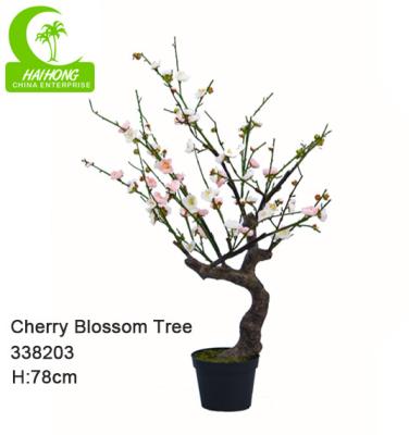 China Lifelike Faux Cherry Blossom Tree Artificial Potted Plants For Hot Sale for sale