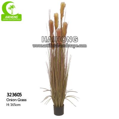 China Good Value Wholesale 165cm Artificial Onion Grass Plant With Pot for sale