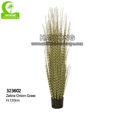 China Factory Hot Sale Wholesale Artificial Plants Zebra Onion Grass In Pot For Indoor Decoraion for sale