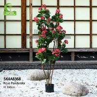 Chine Arbre artificiel en gros de géranium de qualité supérieure d'usine avec la fleur rouge pour la décoration d'intérieur à vendre