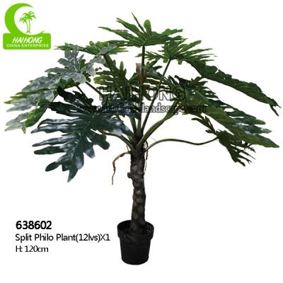 China High Simulation 120cm Artificial Landscape Trees ,  Artificial Split Philo Tree Handmade for sale