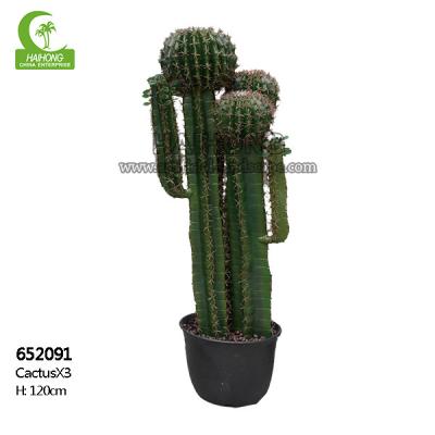 China Durable High Simulation 120cm Artificial Cactus Plants In Pots For Indoor for sale