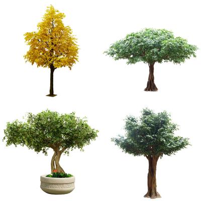 Chine Arbres artificiels de paysage de H400cm, Pittosporum artificiel pour le parc d'attractions à vendre