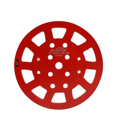 China Factory supply direct Diamond+metal diamond powder BYCON red color 250mm grinding head with 10 segments for sale