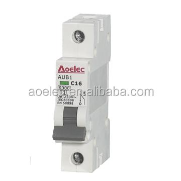 China AUB1 6kA with High Breaking Capacity Mini Circuit Breaker MCB AUB1 AUB1 for sale