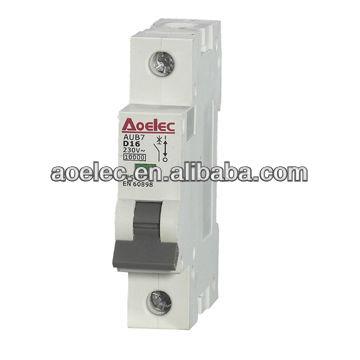 China AUB7 With C20 High Capacity C20 Single Single Pole MCB Breakout Circuit Breaker AUB7 AUB7 for sale