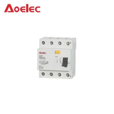 China AUR2 4P TYPE TO A RCCB/RISIDUAL SWITCH 6kA 6kA for sale