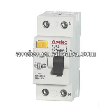 China AUR3 Type AC Modular Electric Circuit Breaker /ELCB Type AC Earth Leakage for sale