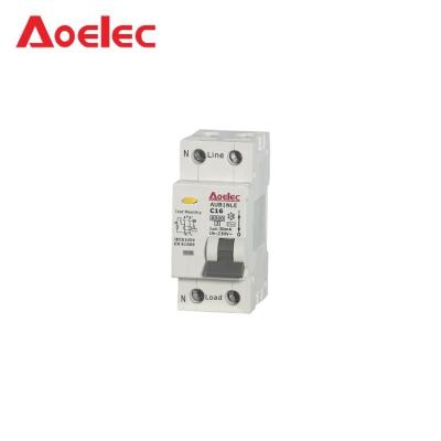 China AUB1NLE C16 RCBO RESIDUAL OVERCURRENT CIRCUIT BREAKER AUBN1LE AUBN1LE for sale