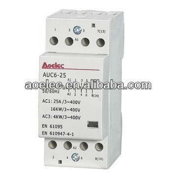 China AUC6 2P 25A with semko certificate CE mark electric magnetic contactor AUC6 for sale