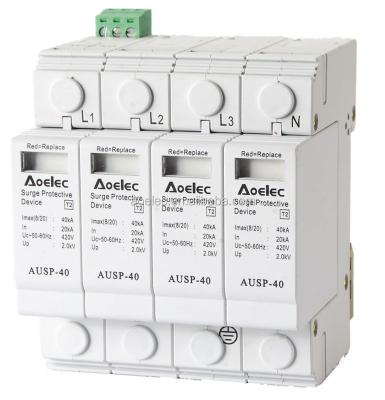 China Factory AUSP-40 Modualr Electric Din Rail Surge Protector for sale