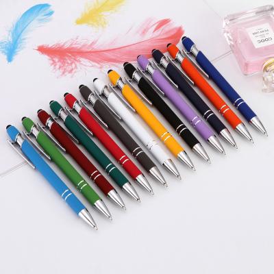 China Promotional Advertising Custom Hard Screen Pen Logo Supplier Multifunctional Logo Metal Stylus Ballpoint Pens Popular Wholesales for sale