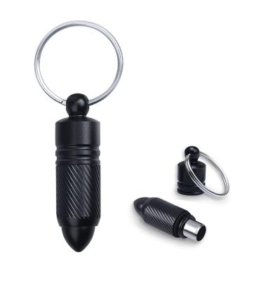 China Promotional Gifts Pointed Mini Cigar Punch Cutter Keychains Popular Portable Blade Waist Drill Cigar Hole Opener Key Chain for sale