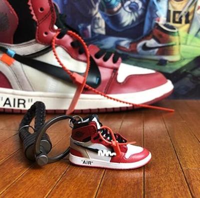 China Popular Most Popular PVC AJ Mini 3D Loose Sneaker Sublimation Key Chain Promotional Gifts Jordan Shoe Keychains for sale