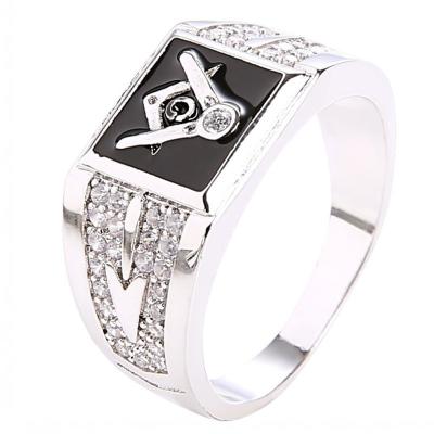 China FASHIONABLE hot selling accessories fashion personality retro punk masonic boy fashion rings for sale