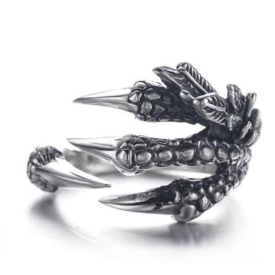 China FASHIONABLE Hot Selling Personality Eagle Claw Wholesale Luxury Boy Bossy Retro Open Rings for sale