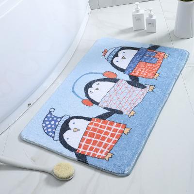 China Washable Custom Home Carpets Machine Washable Non Slip Absorbent Not Easy To Throw Fluff Floor Mat for sale