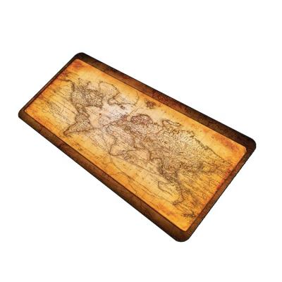 China Custom Printing Anti-Slip Old World Map Mouse Pad Large Blank Gaming Mouse Pad Manufacturer for sale