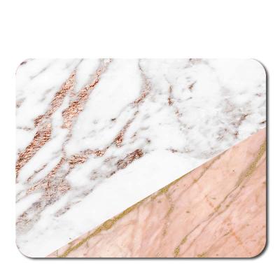 China With Cool Rose Gold Marble Keyboard Pad Wrist Rest Desk Mouse Pad Mouse Pad Customized for sale