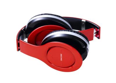 China Red AVRCP Bluetooth Headset Foldable Bluetooth Headphones With Line In for sale