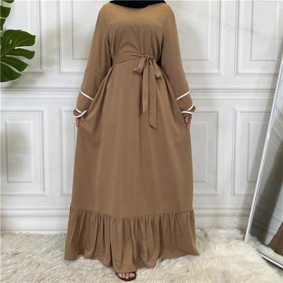 China Breathable Abaya Islamic Muslim Dress Chiffon Long Color Robe Middle East Clothing For Women for sale