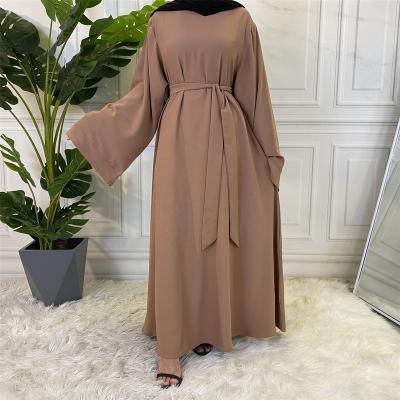 China Breathable Chiffon Islamic Oversize Muslim Dress Abaya Color Long Middle East Dubai Clothing For Women for sale