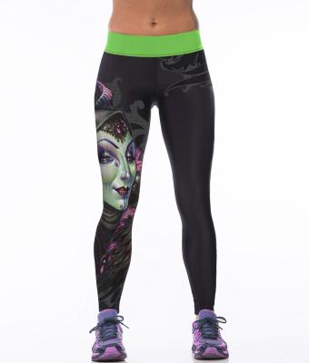 China New Product Breathable Digital Printing Beauty Cold Stretch Sweatpants Tight High Waist Elastoc Stretching Yoga Pants for sale