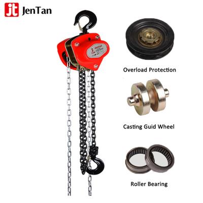 China Hotels JenTan lifting equipment light chain hoist 3 ton chain block hoist price for sale