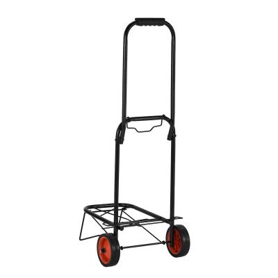 China Multi-Purpose Folding Expandable Iron Luggage Cart Shopping Push Cart Luggage Folding Luggage Cart With Plastics Handle for sale