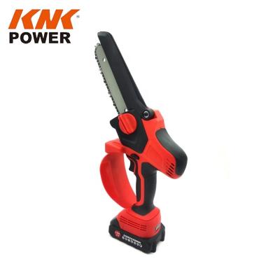 China 21V 400W Mini Brushless  Motor Portable Cordless Small Lithium Pruner 6 inch Electric Chainsaw Battery KM06071 for sale