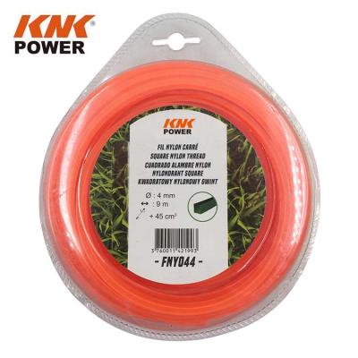 China SQUARE Nylon trimmer line for brush cutter 4mm  9m KMTL40SQ9-DB for sale