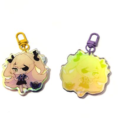 China Custom Cute Anime Acrylic Charm Key Chain Acryl Key Chain Promotion Gift Charm for sale