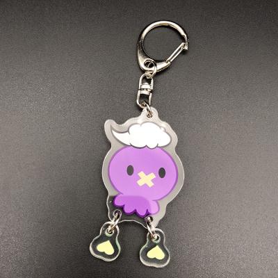 China Custom made high quality double sided printed acrylic anime key chain promotion gift anime charms key chain for sale