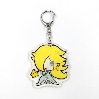 China Gift Factory Custom Anime Cheap Double Sided Printed Acrylic Charm Key Chain In China for sale