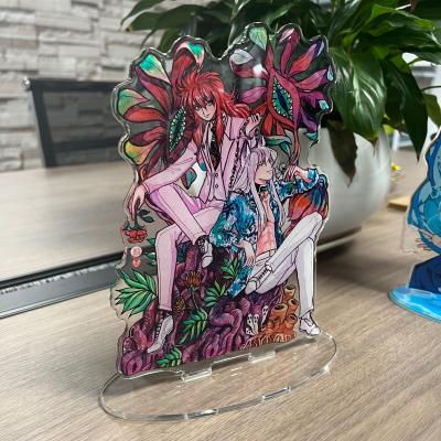 China Promotion Gift Anime Epoxy Acrylic Standee / Custom Anime Stand Display with Empty Base, Plastic Stand for sale