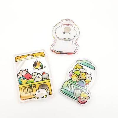 China Custom Acrylic Fridge Magnets Novelty Anime Acrylic Magnetic Charms With Clear Epoxy Coated for sale