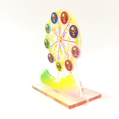 China New Design Promotion Gift Custom Clear Acrylic Stand Ferris Wheel Standee Anime Display Cartoon for sale