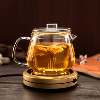 China Sustainable Borosilicate Insulated Glass Teapot-3pcs includes Cup, Lid and Filter for sale