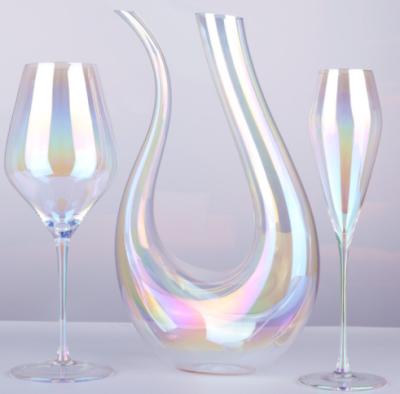 China 2020 Colorful CLASSIC Red Wine Cup Rainbow Crystal Glass Goblet Decanter for sale