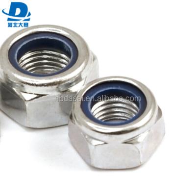 China Heavy Industry DIN982 Carbon Steel Class 8 Nylon Insert Hex Nut for sale